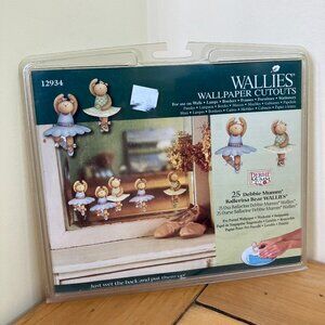 Debbie Mumm Ballerina Bear Wallies Wallpaper Cut Outs Pre-Pasted Decal Kids Room